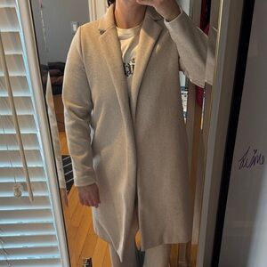 Elegant Beige Long Coat